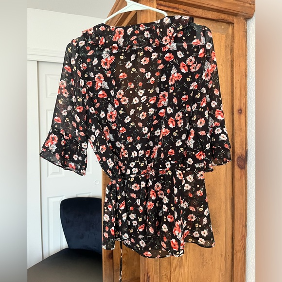 Floral Allegra K wrap top - Picture 3 of 4